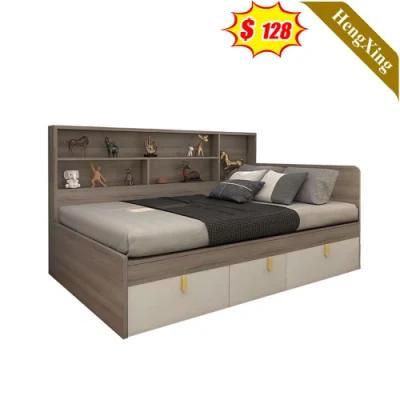 Wholesale Modern Hotel Home Bedroom Furniture Book Case Cabinet Single Children Fabric King Size Bed