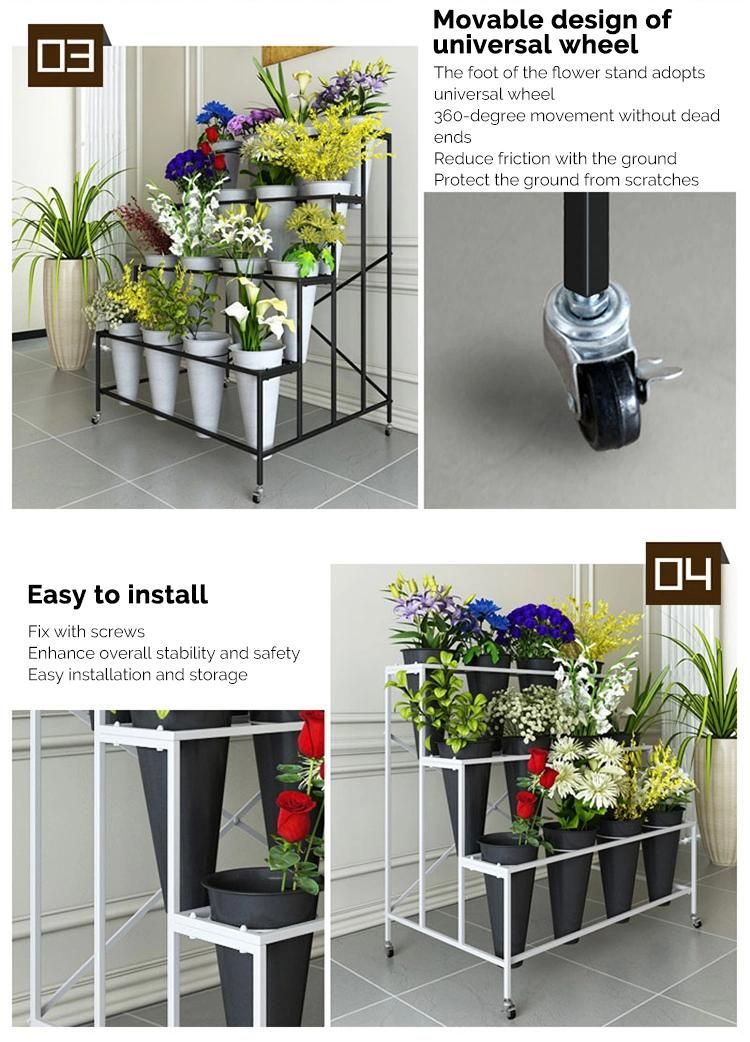 Modern Design Metal Flower Plant Pot Stand Display Rack