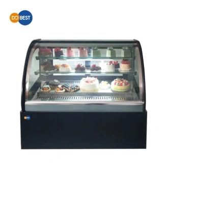 European Modern Fruit Cake Display Fridge Cabinet, Rotating Acrylic Display Coffee Shop Sandwich Glass Display Fridge