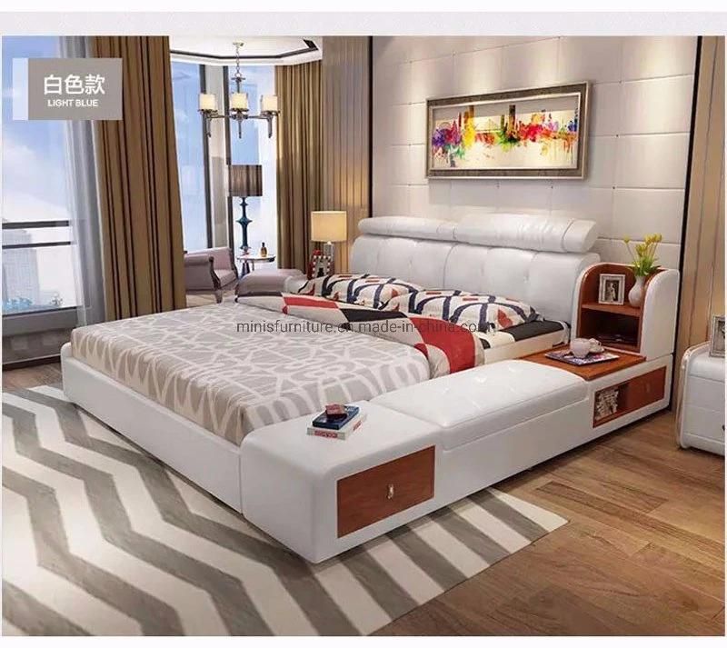 (MN-MB68) Unique Design Modern Home Bedroom Furniture Adult Leather Bed