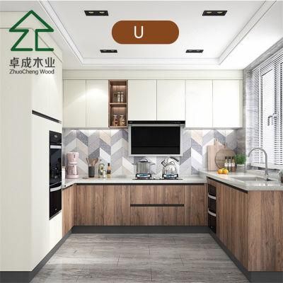 Melamine Wooden Kitchen Cabinet with Door Drawers Sink