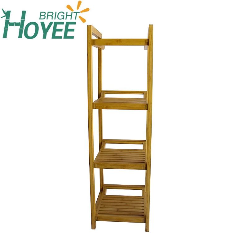 Bamboo Customizable Utility Shelf Bathroom Rack Plant Display Stand