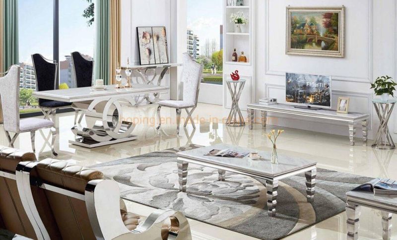 Home Event Hall Dining Restaurant Furniture Metal Lounge Leisure Living Room Chair and Square Coffee Table