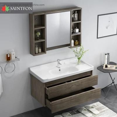 Bathroom Vanity Cabinet with Wooden Material and Mirror