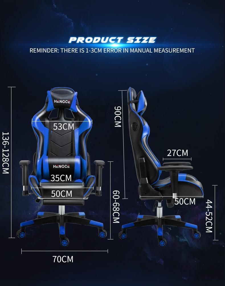 Hot Popular High Quality Anji RGB Race Racing Gaming Chair with Footrest