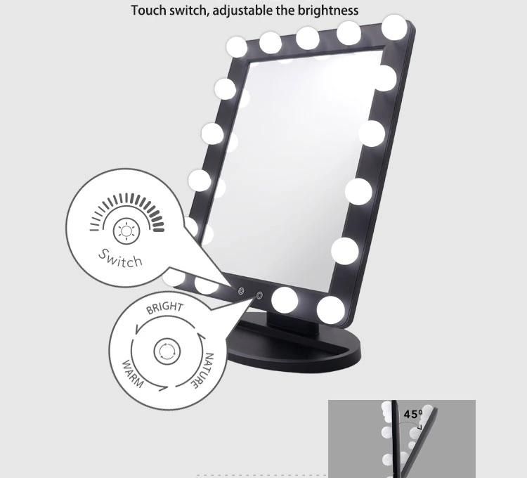 Newest Hollywood Desktop Touchscreen Makeup Mirror with LED Lights