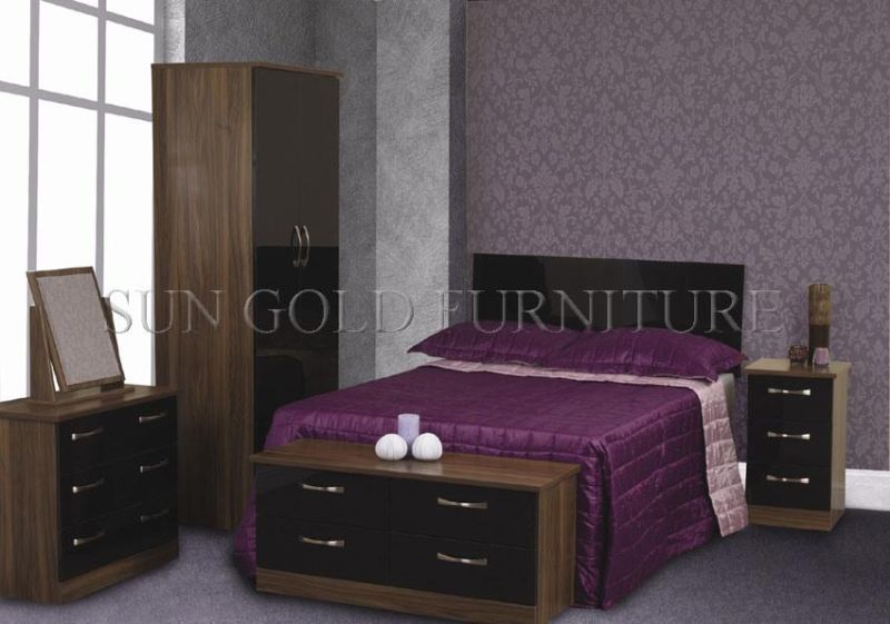 Modern High Gloss Bedroom Furniture Bedroom Set (SZ-BF044)