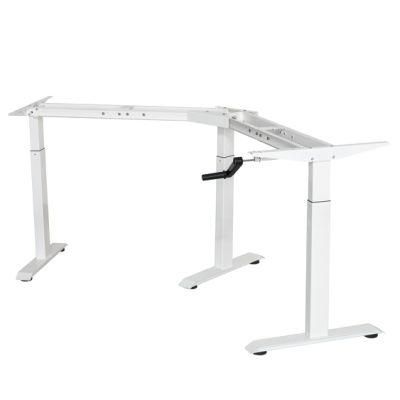 Three Legs Manual Height Adjustable Hand Crank Standing Desk