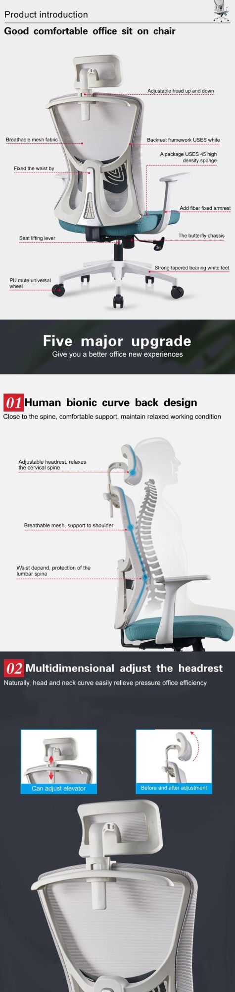 Quality Extendable Trendy Fixed Arms Computer Chair