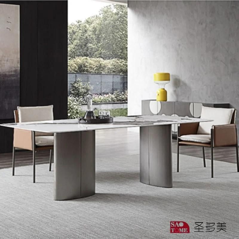 Modern Living Room Dining Room Furniture Metal Base Dining Table