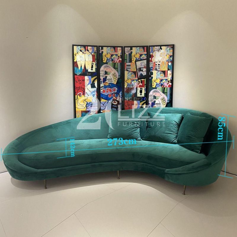 Modern Design Stylish High Grade Home Furniture Leisure Fabric Sofa with Stainless Steel Leg