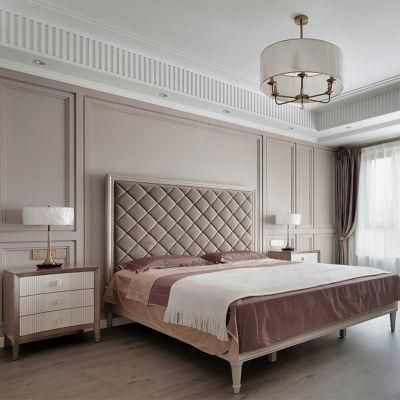 American-Style Fabric Double Bed Italian-Style Modern Bedroom Large Apartment 1.51.8 Meters Large Bed