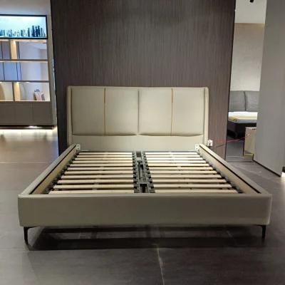 Modern Wooden Bed Popular Leather Bed Bedroom Bed