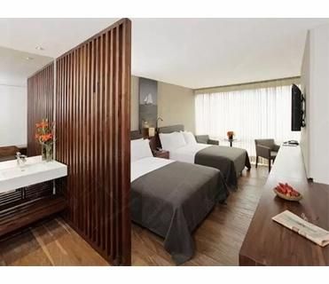 Dark Brown Contemporary Wood Hotel Bedroom Guest Room Suite Furniture