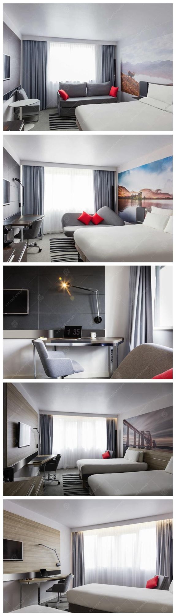 Modern Fashion Commercial Hotel Bedroom Furniture Sets for Sale