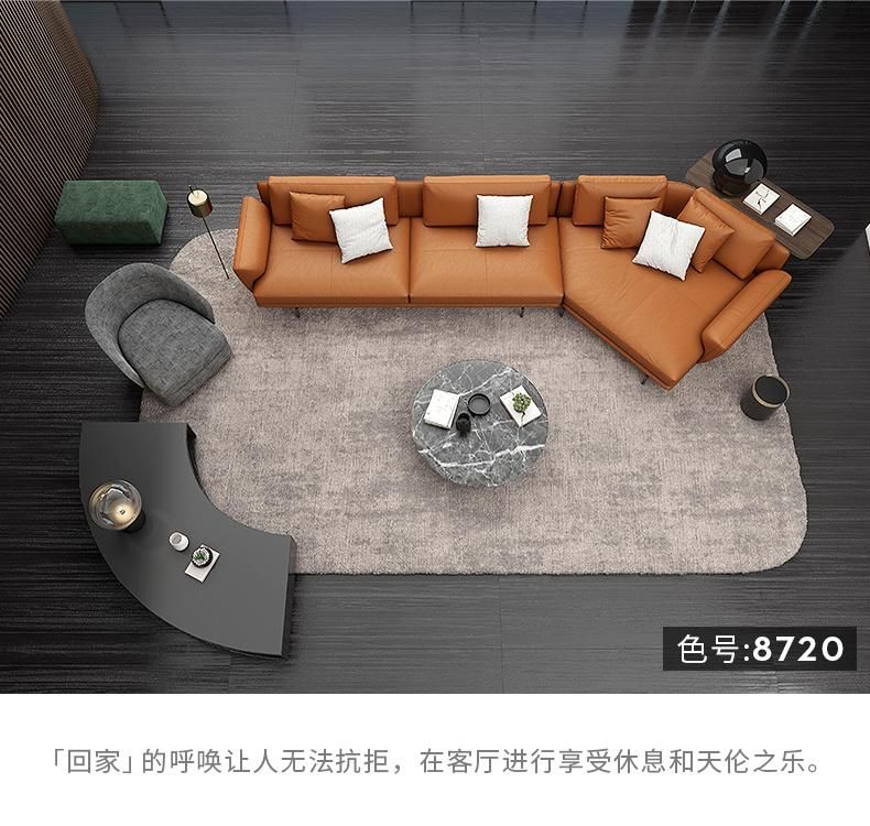 Popular Hot Selling Italy Livingroom Furniture Home Furniture Sofa Modern Sectional Sofa Leather Sofa in High Quality