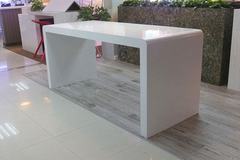 Kkr Stone Table Modern Bar Free-Standing Island Acrylic Solid Surface Bar Table