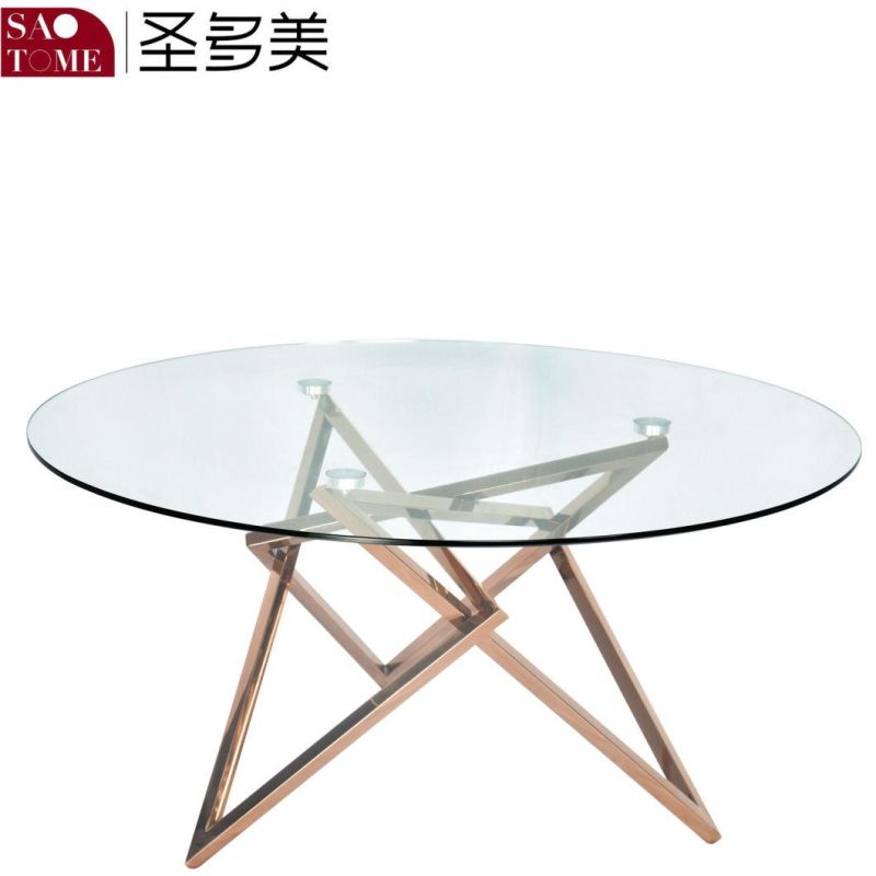 2022 New Transparent Glass Rectangular Coffee Table