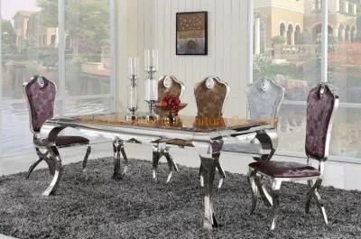 Marble Rectangle Wedding Table Chair Set Space Saving Wall-Mounted Dining Table