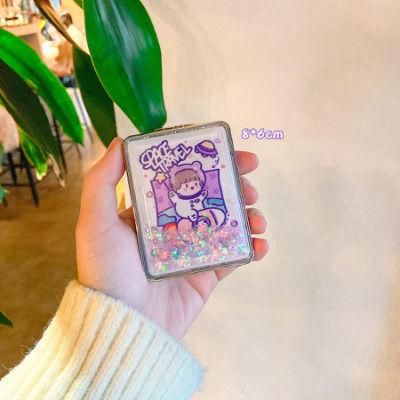 Custom Print Logo Acrylic Pocket Mirror Rectangle Mini Make up Hand Mirror for Makeup Small Vanity Mirror