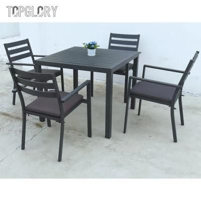 Factory Wholesale Price New Design Home Furniture Outdoor PP Plastic Rattan Olifen Rope Dining Chair and Table