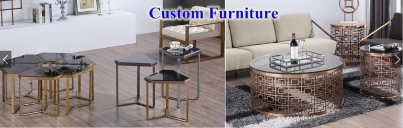 Creative Design Modern Home Furniture Dining Set with Marble Top and Metal Frame