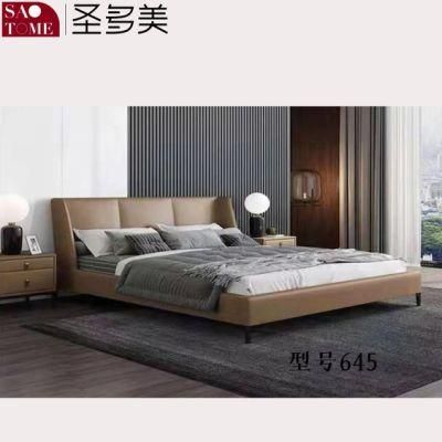 Home Furniture King Size Modern Luxury Dark Khaki Bed