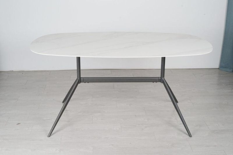 Dining Room Modern Minimalist Slate Oval Family Dining Table