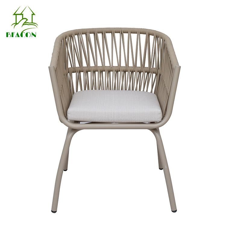 Modern Hotel Outdoor Patio Dining Table Set Rattan Garden Furniture Living Room Dining Chair