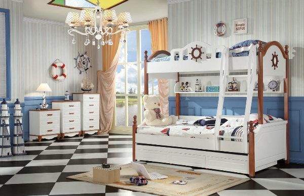 Kids Furniture Single Bed with Bedroom Wardrobe Designs (SZ-BT901)