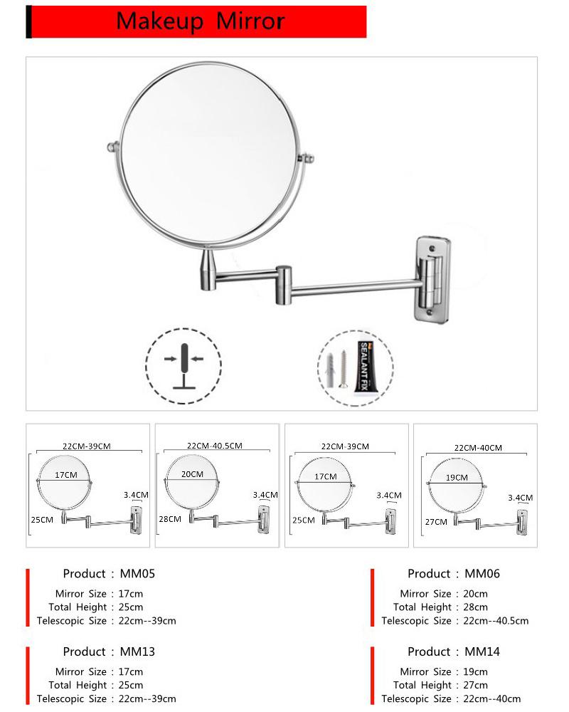 8 Inch 2X/3X/5X/7X/10X Makeup Mirror Multi-Specification Customization European Fashion High-Definition Princess Makeup Mirror