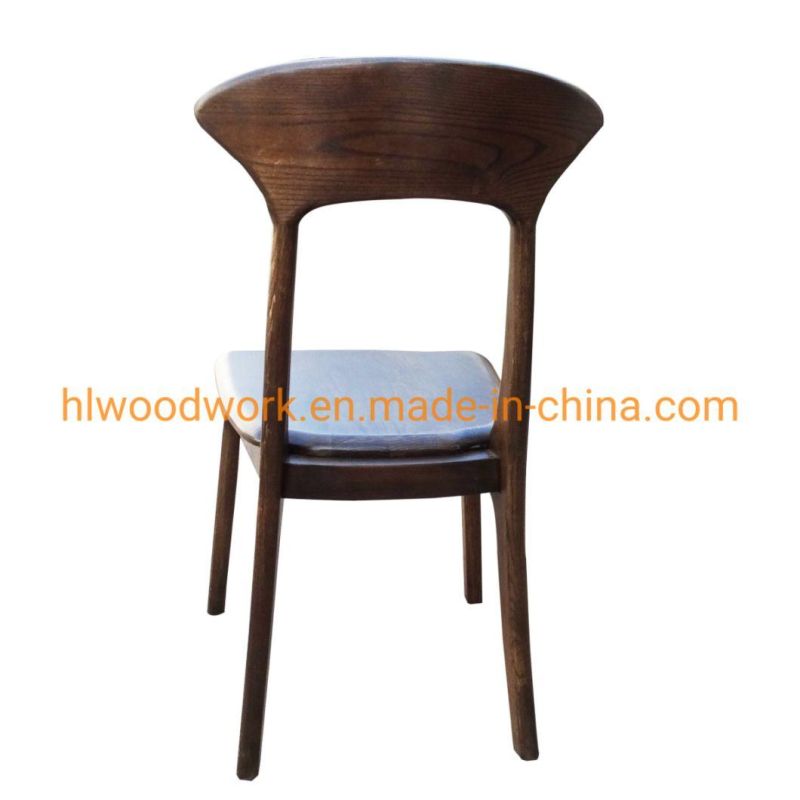 Antique Wooden Dining Chair Home Hotel Resteraunt Chair Axe Back Chair Ash Wood Walnut Color Solod Wood Chair Wholesale Modern Design Cheap Hot Sale