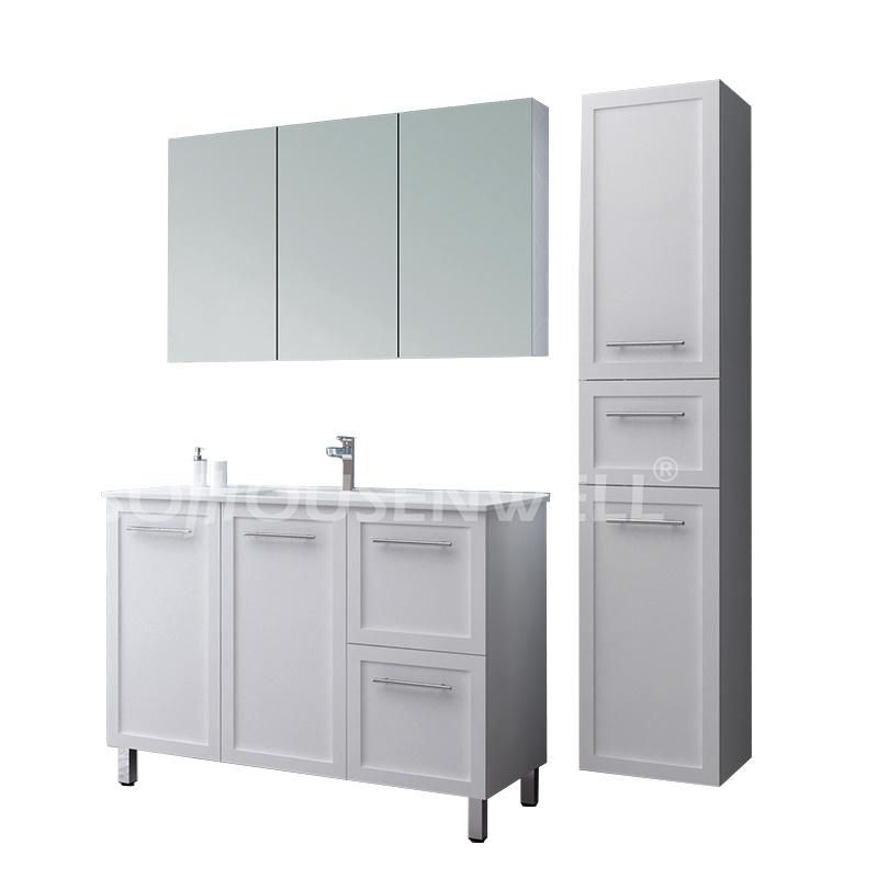 Popular Bathroom Cabinets Single Basin Metal Handle Bathroom Furniture