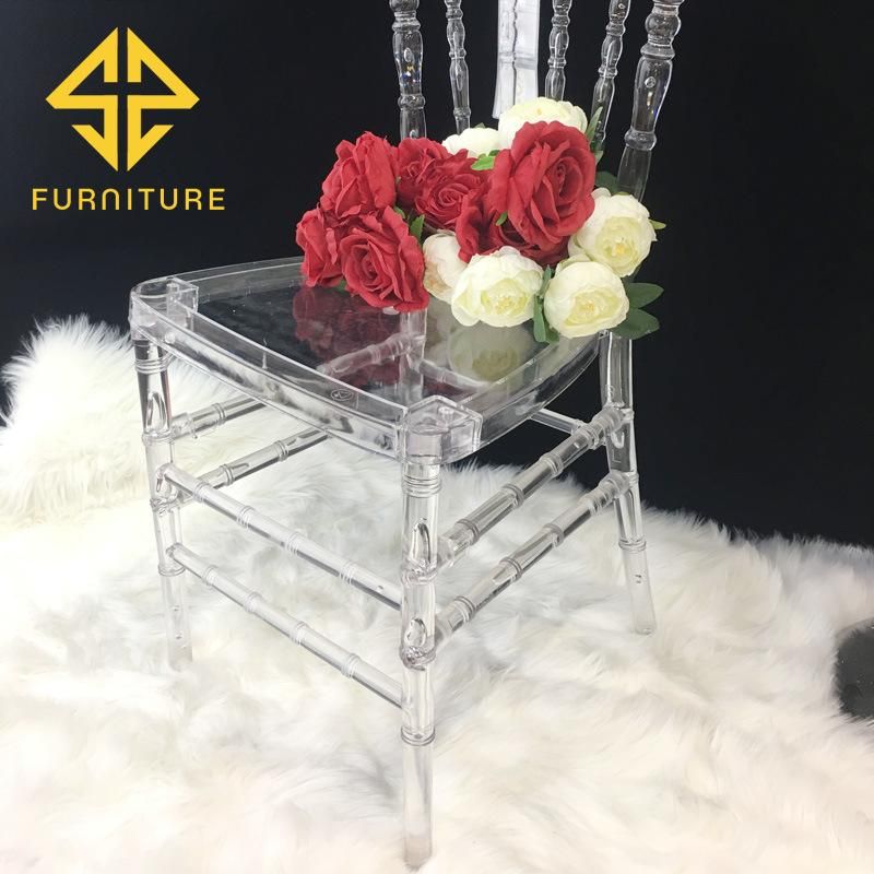 Wholesale Modern Cheap Clear Transparent Acrylic Resin Wedding Banquet Dining Chair