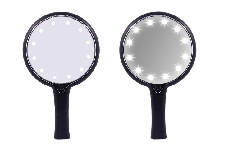 Candy Color LED Pocket Beauty Mirror with Handle