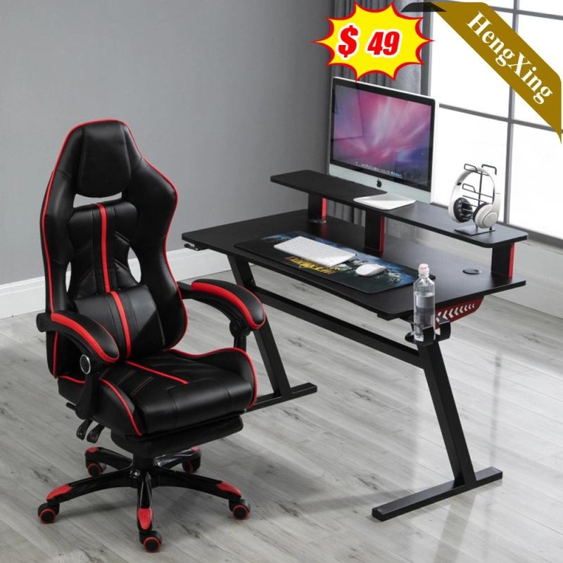 Factory New Modern Custom Ergonomic Z Shaped Best Black Computer Gamertable PC Gaming Desk