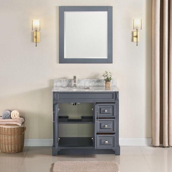 36′′ Color Charcoal Gray Bathroom Vanity Cabinet