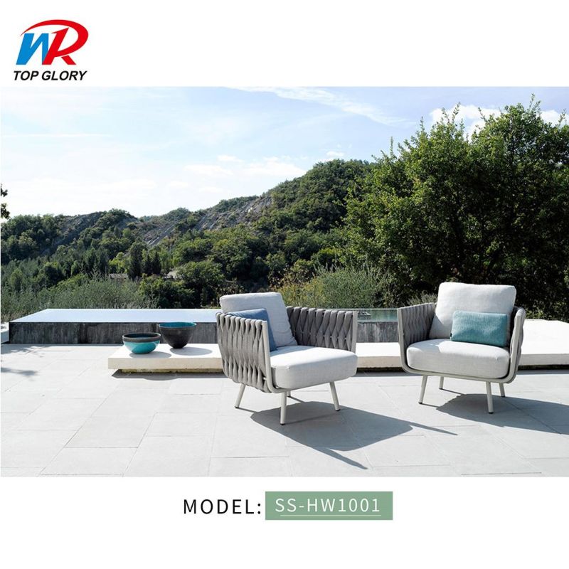 Custom Elegant UV Resistant Waterproof Garden Rattan Chair Outdoor Furniture