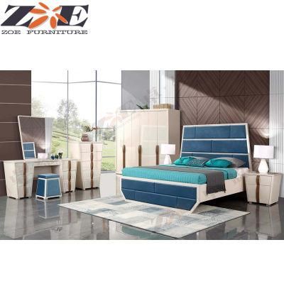 Modern Light Luxury Bedroom Furniture Beds with Big Headboard