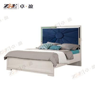 Luxury Design Wooden Large Size Bedroom Furniture Bed