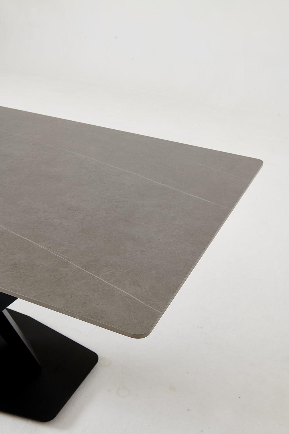 Titanium Legs Pandora Hotel Restaurant Furniture Marble Dining Table