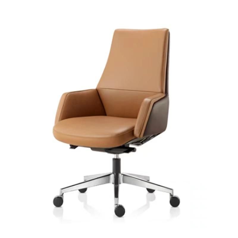 360 Office Recliner Chair Leather Modern Orange Executive Chair Adjustable