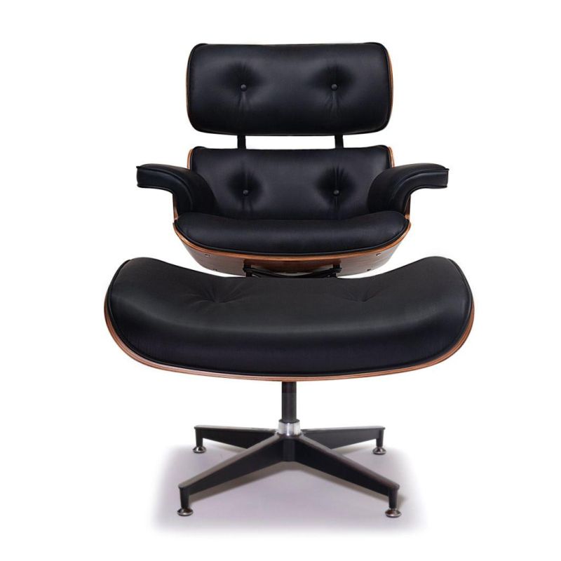 Modern Design Living Room Furniture High Quality Leather Lounge Chair with Ottoman