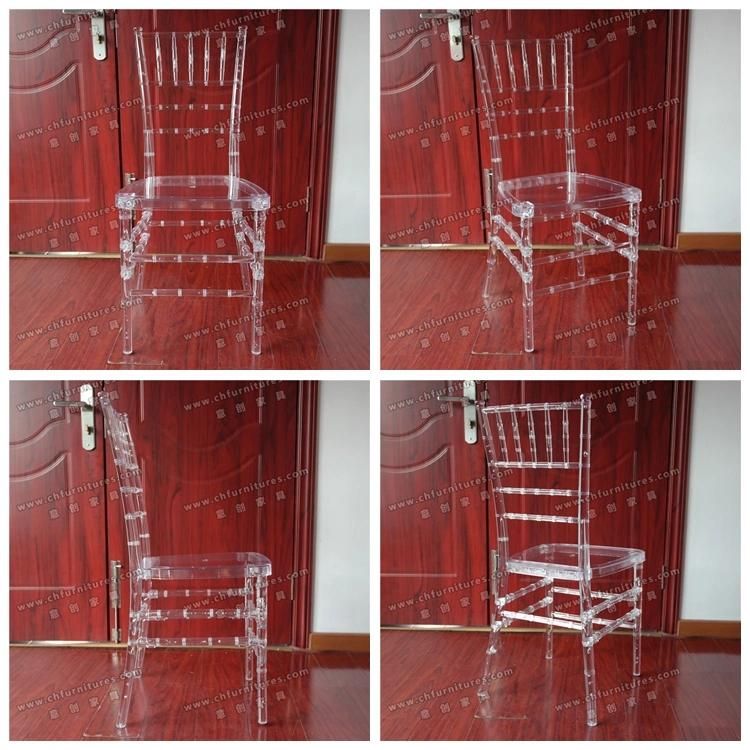 Hc-P14 Strong Clear Crystal Transparent Resin Plastic Dining Royal Chair