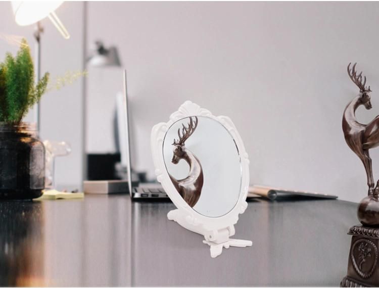 Hot Selling Delicate Pattern Framed Handheld Makeup High Definition Mirror