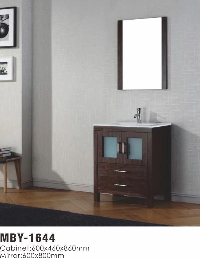 Wood Bathroom Vanity Fashion Cabinet with Cosmetic Mirror