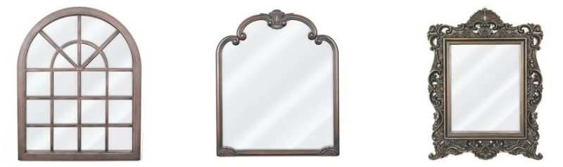 Modern Vanity Room Wall Mirror Large Wide PS Framed Wall-Mounted Decorative Dressing Rectangular Mirror