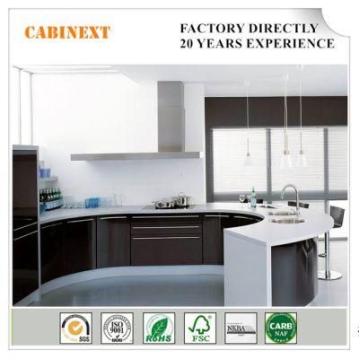 Manufactured Wood Veneer Home Furniture Modular Kitchen Cabinet for Wholesale