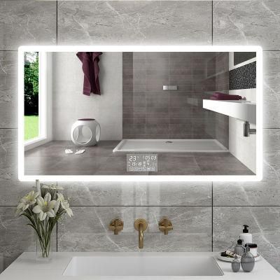 Jinghu Wholesale Bathroom Illuminated Mirror Wall Mounted LED Lighted Mirror for Bath Supplies