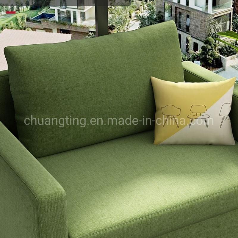 Foshan Modern Design Hotel Accompany Single Fabric Living Room Sofa Bed